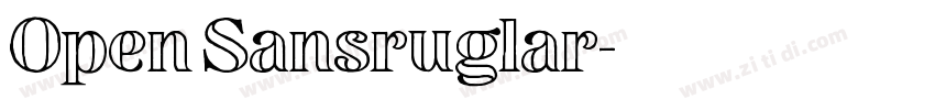 Open Sansruglar字体转换